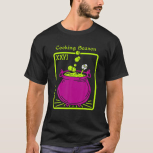 Witchcraft Cooking Season Tarot Card Halloween Occ T-Shirt