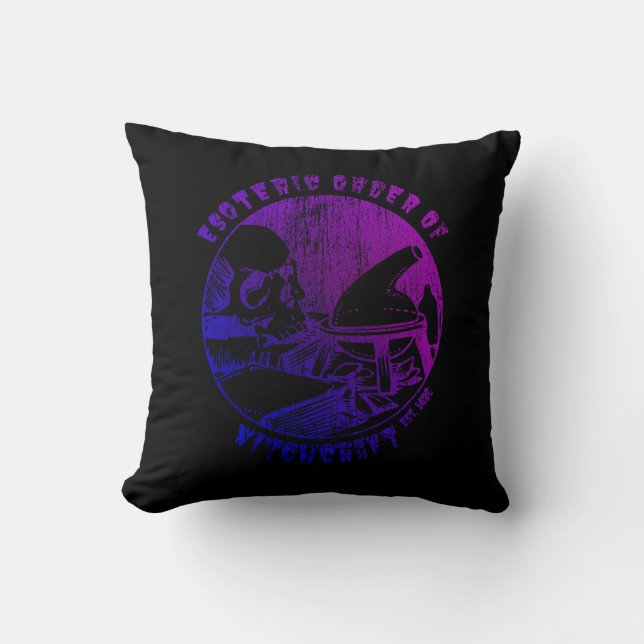 Witchcraft Magic Order Occult Witch Alchemist Cushion (Front)