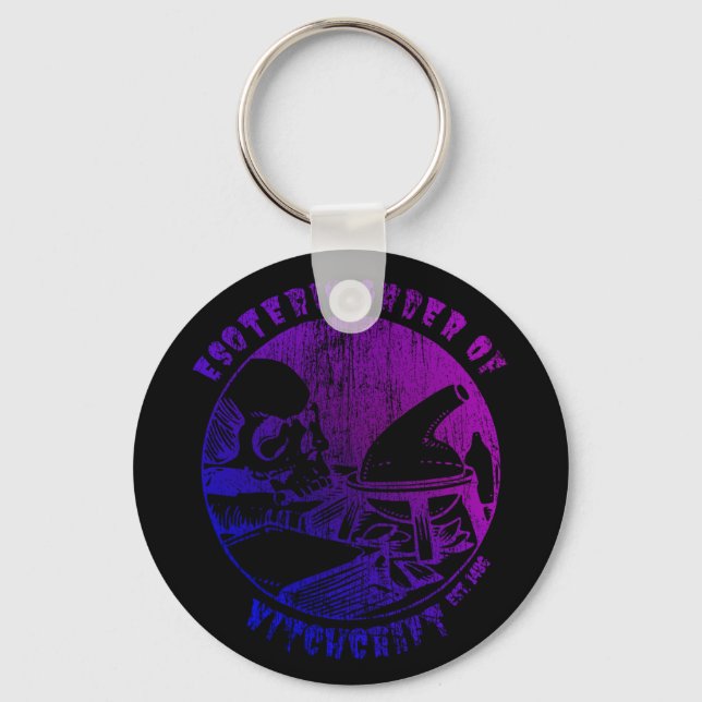 Witchcraft Magic Order Occult Witch Alchemist Key Ring (Front)