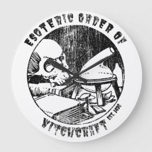 Witchcraft Magic Order Occult Witch Alchemist Large Clock