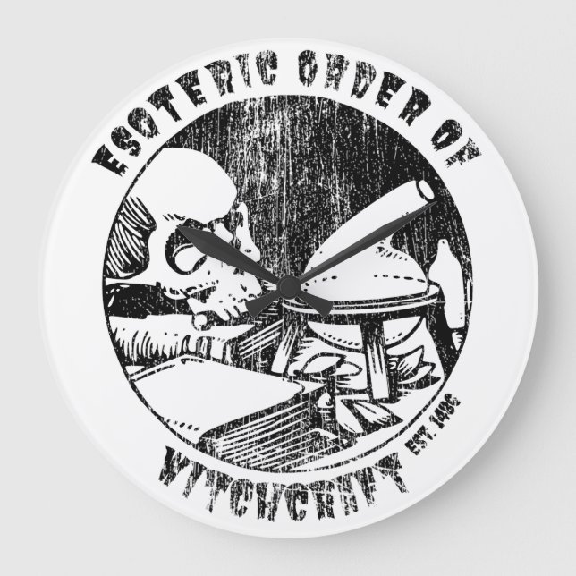 Witchcraft Magic Order Occult Witch Alchemist Large Clock (Front)