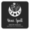 Witchcraft Moon Flowers Black Jar Stickers