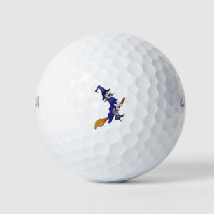 Witchcraft on Halloween with my Broom Golf Balls