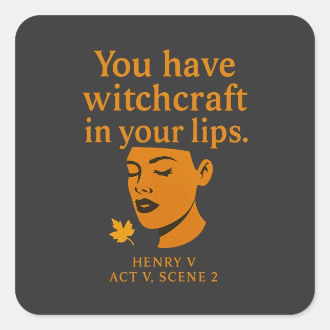 Witchcraft on your lips square sticker (Front)