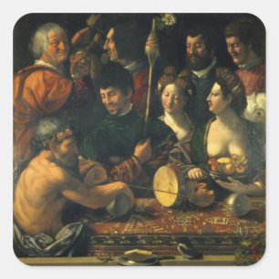 Witchcraft or Allegory of Hercules, c.1535 (oil on Square Sticker