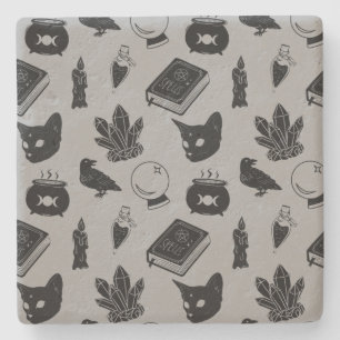 Witchcraft Pattern I Stone Coaster