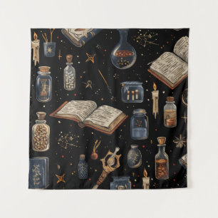 Witchcraft Potion Pattern – Halloween Magic Tapestry
