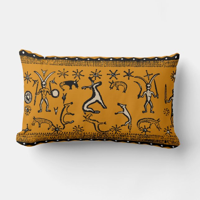 Witchcraft Ritual Design Lumbar Throw Pillow (Front)