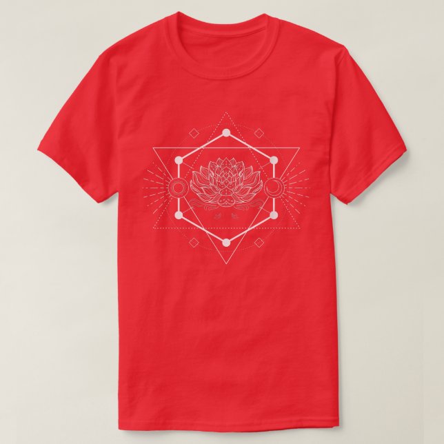 Witchcraft Sacred Geometry Flower Blossom Lotus Pa T-Shirt (Design Front)