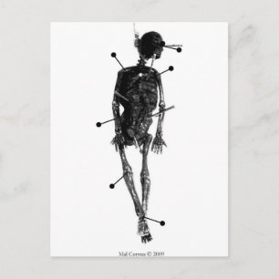 Witchcraft: Skeleton Witch Doll Postcard