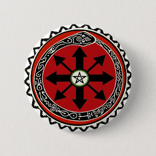 Witchcraft Symbol for Chaos 6 Cm Round Badge