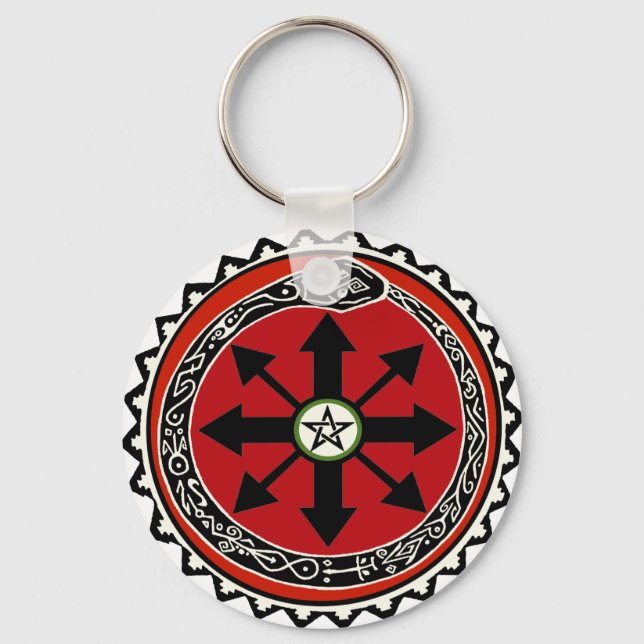 Witchcraft Symbol for Chaos Key Ring (Front)