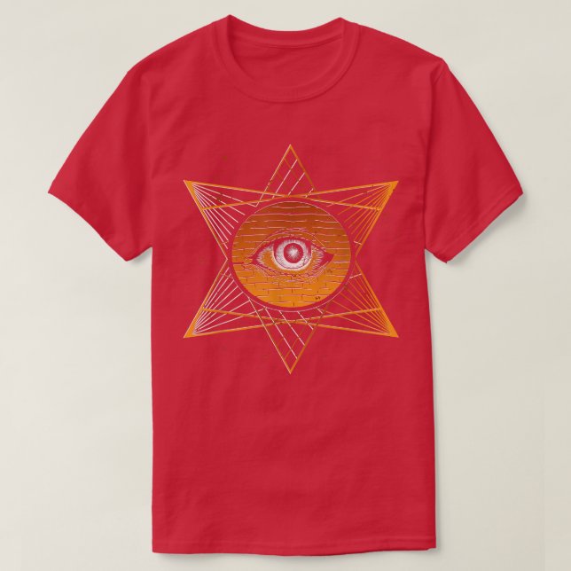 Witchcraft Wicca Dark Magic Pagan All Seeing Eye O T-Shirt (Design Front)
