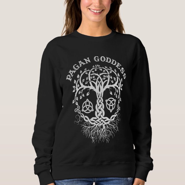 Witchcraft Wiccan Pagan Tree Of Life 4 Sweatshirt (Front)