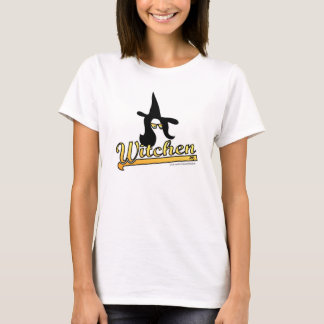 Witchen Halloween Funny Witch Hat Slogan T-Shirt