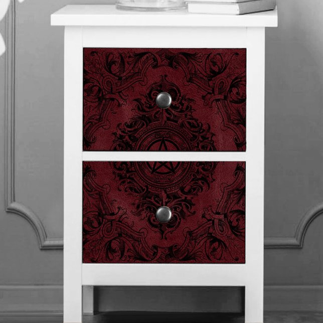 Witchery Flourish | Dark Red Fantasy Pentacle Tissue Paper (Creator Uploaded)