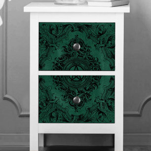Witchery Flourish   Emerald Green Fantasy Pentacle Tissue Paper