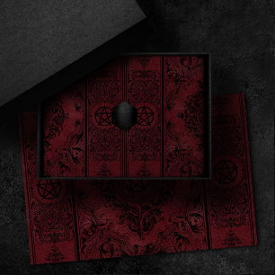 Witchery Flourish Faux Suede Fantasy Pentacle Tissue Paper