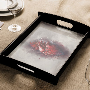 Witchery   Heart with Red and Gold Bleeding Drip Tissue Paper