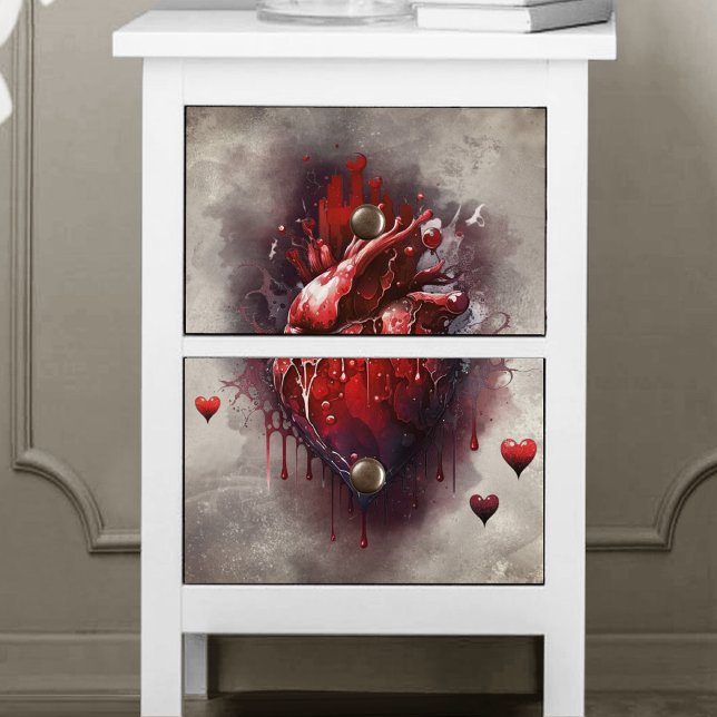 Witchery | Heart with Red and Gold Bleeding Drip Tissue Paper (Creator Uploaded)