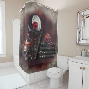 Witchery   Magic Items Spellbooks and Crystal Ball Shower Curtain