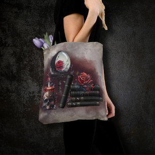 Witchery   Magic Items Spellbooks and Crystal Ball Tote Bag