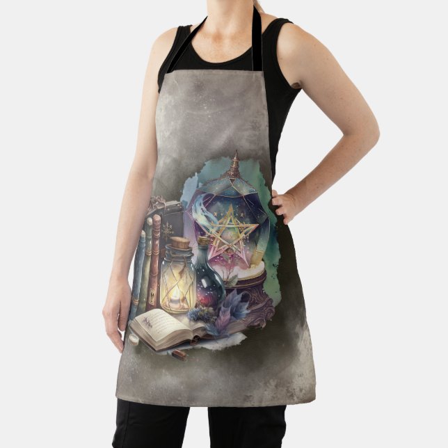 Witchery | Pastel Spellbook Tomes and Crystal Ball Apron (Insitu)