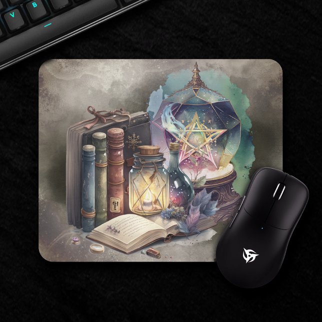 Witchery | Pastel Spellbook Tomes and Crystal Ball Mouse Mat (Creator Uploaded)