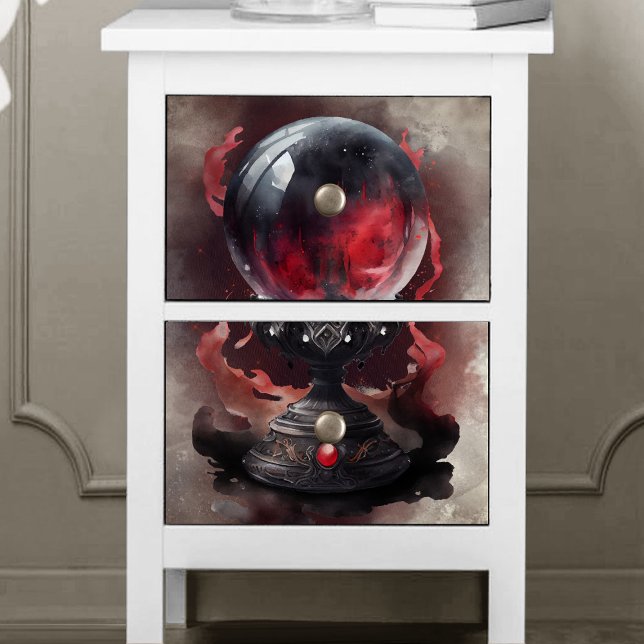 Witchery | Smoky Red Jewelled Magical Crystal Ball Tissue Paper (Creator Uploaded)