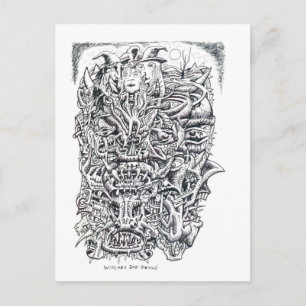 Witches and Devils, by Brian Benson Postcard