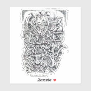 Witches and Devils, by Brian Benson Vinyl Sticker