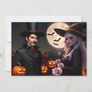 Witches and Warlocks Halloween Bash Party  Invitation