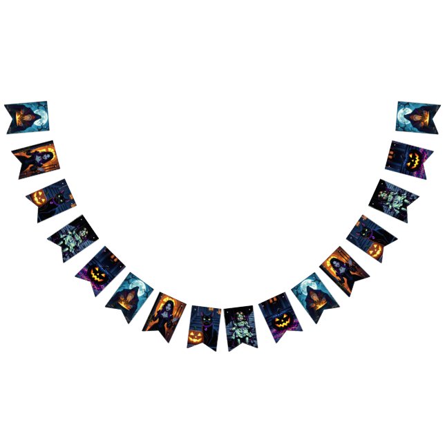 Witches and Warlocks Halloween Party Bunting (All)