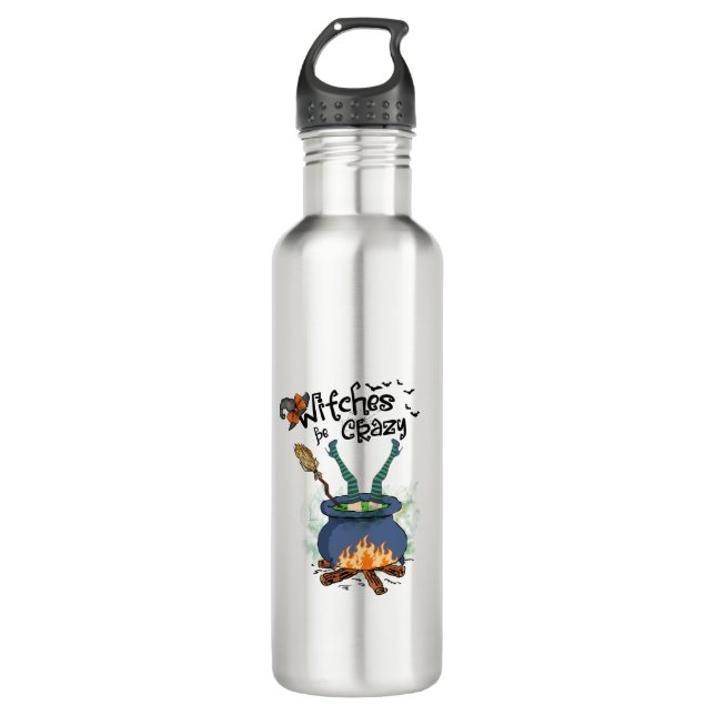 Witches Be Crazy 710 Ml Water Bottle (Front)