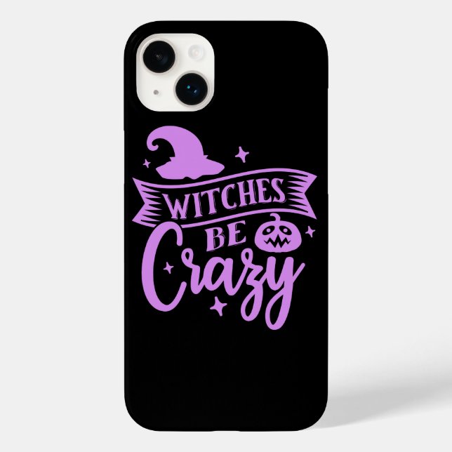 Witches Be Crazy Black and Purple Case-Mate iPhone Case (Back)