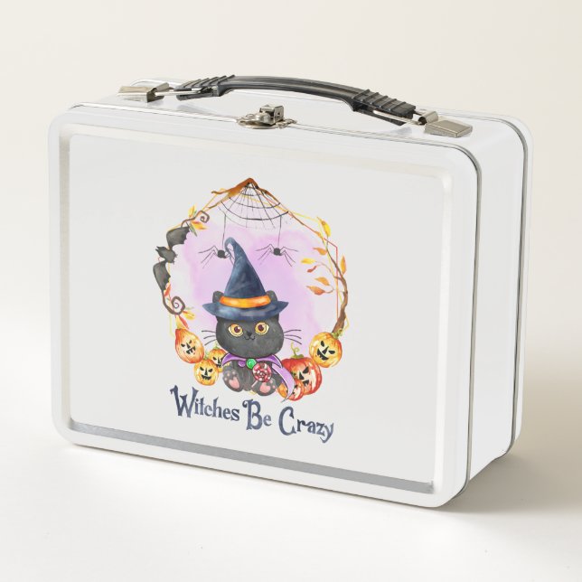 Witches Be Crazy Metal Lunch Box (Front)
