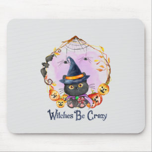 Witches Be Crazy Mouse Mat