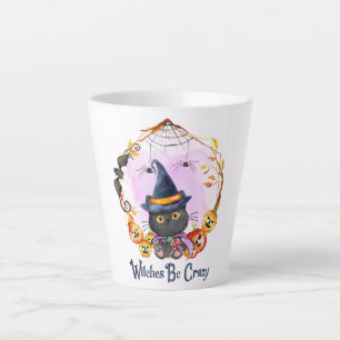 Witches Be Crazy – Witch Black Cat Latte Mug