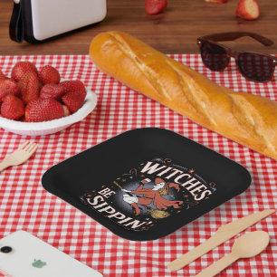 Witches Be Sippin' Halloween Holiday Spooky Paper Plate