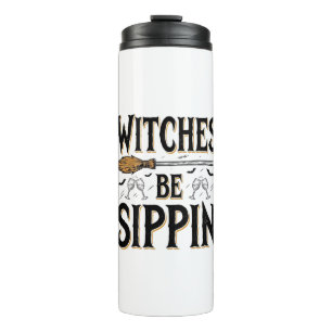 Witches Be Sippin Vintage Halloween Drink Shirt_1 Thermal Tumbler