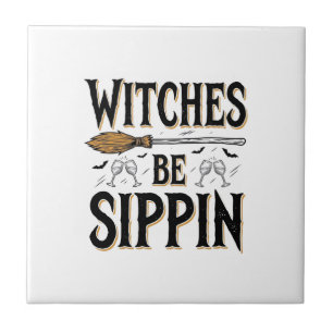 Witches Be Sippin Vintage Halloween Drink Shirt_1 Tile