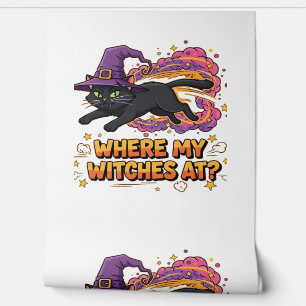 witches black cat Classic T-Shirt Wallpaper