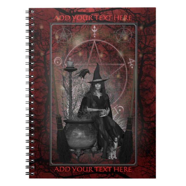Witches Book of Shadows - Notebook (Red) (Front)