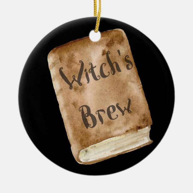 Witches Brew Ceramic Tree Decoration (Front)