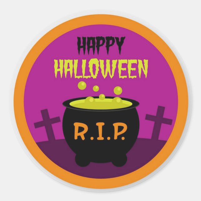 Witches Brew Classic Round Sticker (Front)