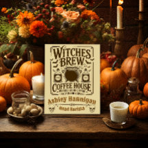 Witches Brew Coffee House Personalizable Halloween