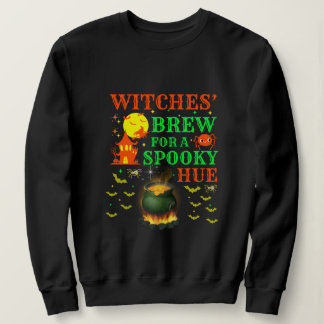 Witches' brew for a spooky hue cauldron design sweatshirt