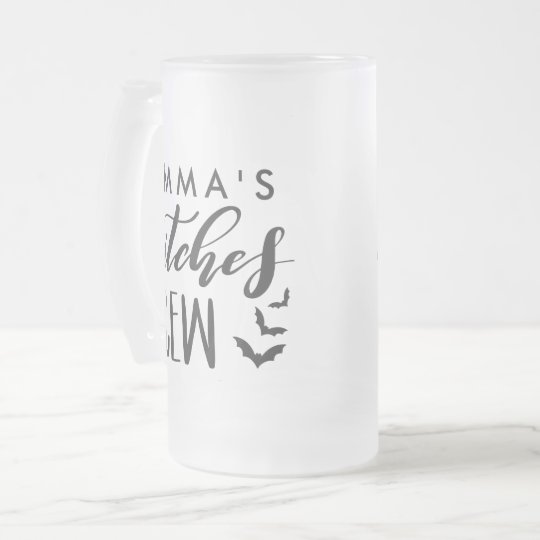 WITCHES BREW FROSTED GLASS BEER MUG