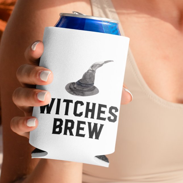 Witches Brew | Funny Halloween Witch Hat Can Cooler (Creator Uploaded)