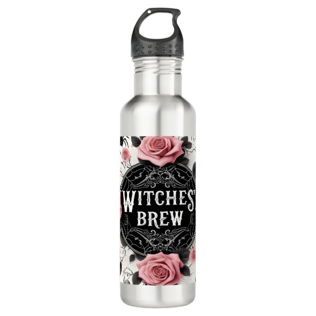 Witches’ Brew Gothic Floral Design 710 Ml Water Bottle (Front)
